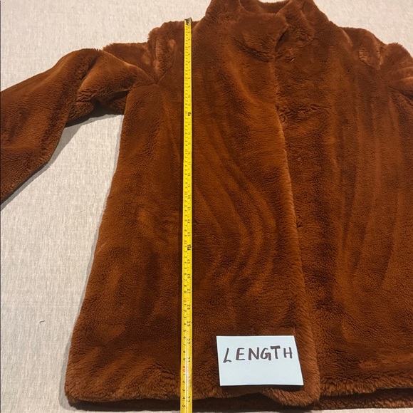 Calvin Klein Warm Brown Faux Fur Jacket - Picture 5 of 10
